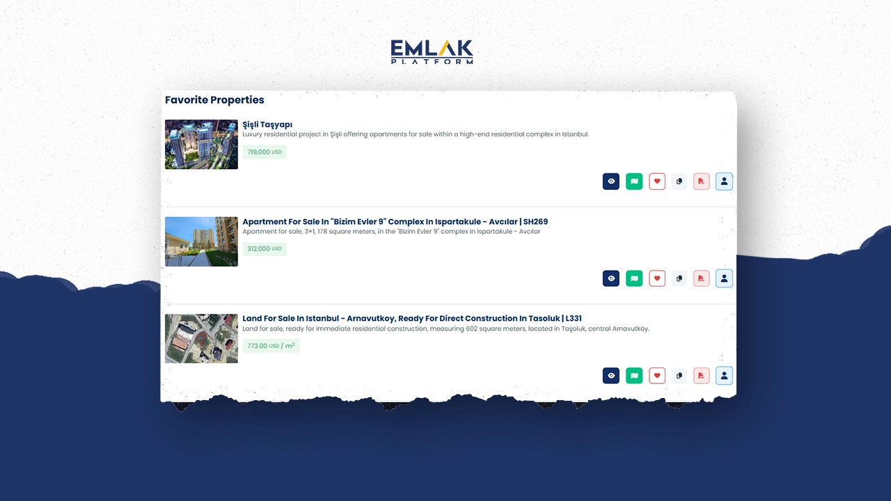 Your favorite property with one click