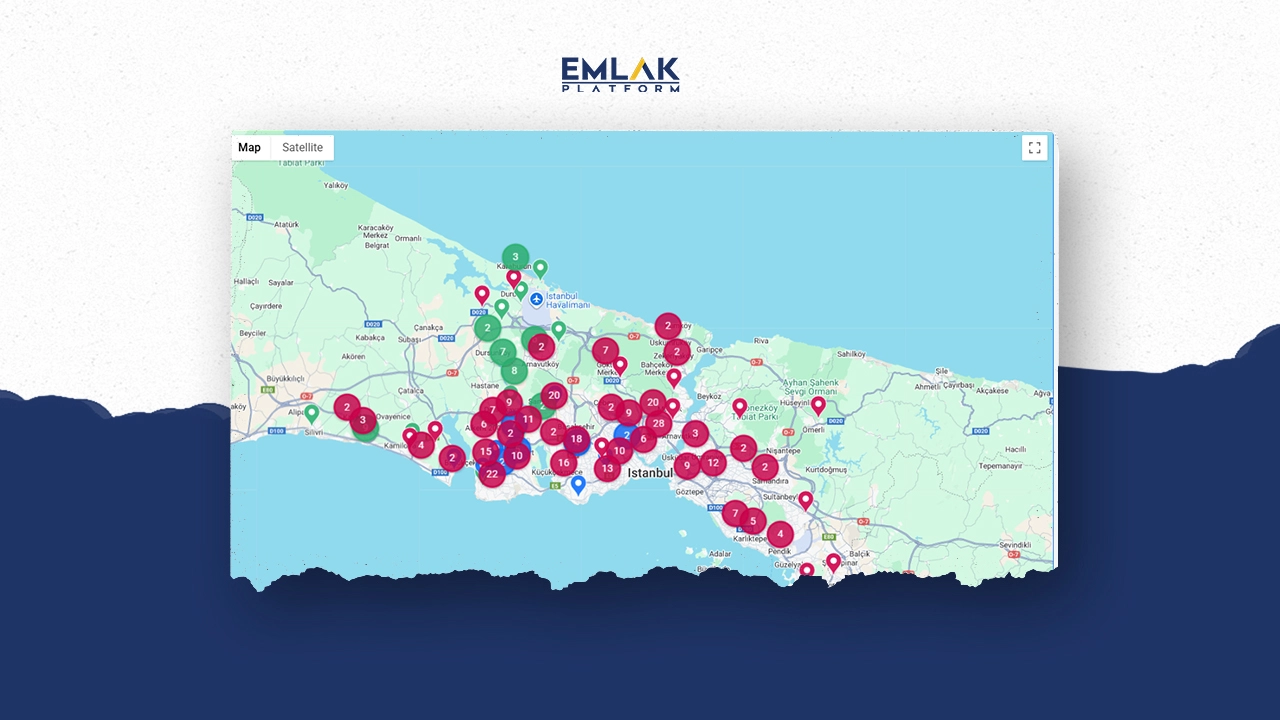 Interactive map of all properties