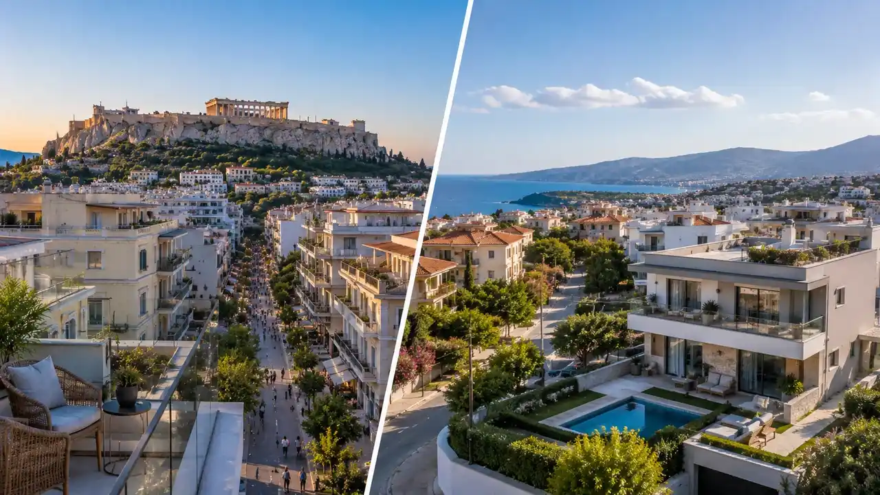 Where Is Better to Buy Property: Athens or Its Suburbs?