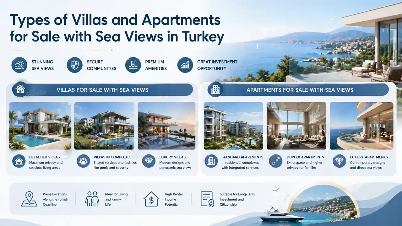 Family Villas and Apartments for Sale Near the Sea in Turkey