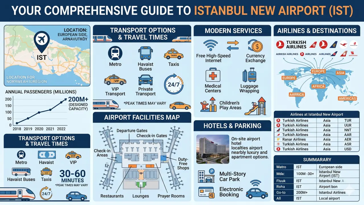 Istanbul Airport 2026: Transport, Services & Guide